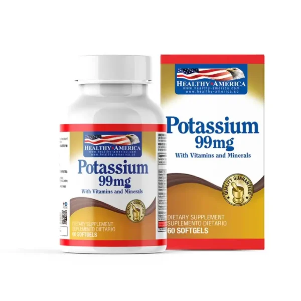 Healthy America | 2099 Potassium 99mg With Vitamins And Minerals 60 Softgels