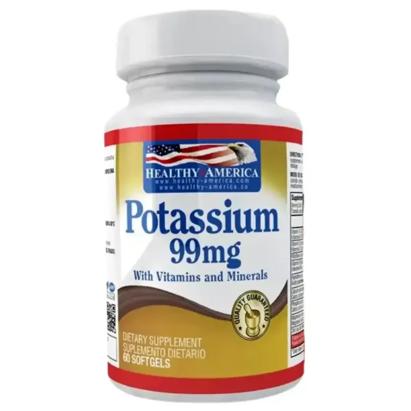 Healthy America | 2099 Potassium 99mg With Vitamins And Minerals 60 Softgels