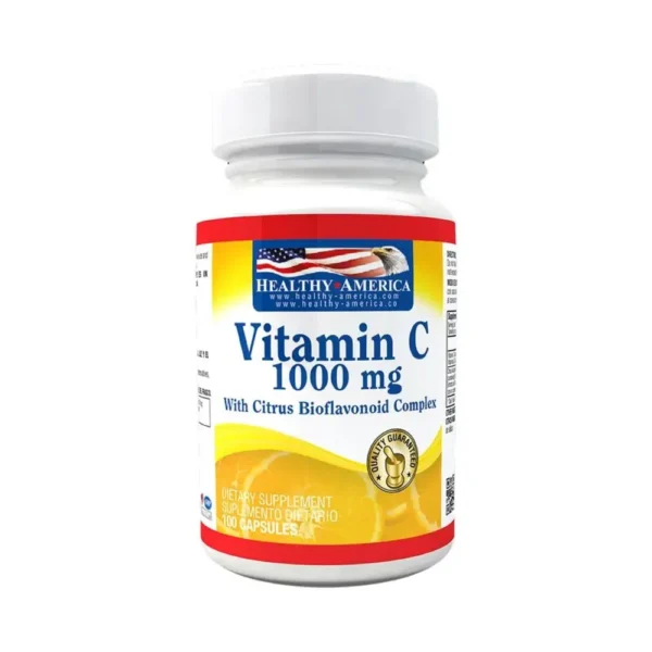 Vitamina C 1000MG de Healthy America | Frasco de con 100 cápsulas