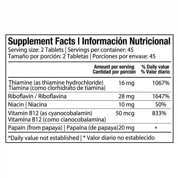 Frasco de Multi B-Complex con B12 de Healthy America, suplemento para el metabolismo energético y sistema nervioso.