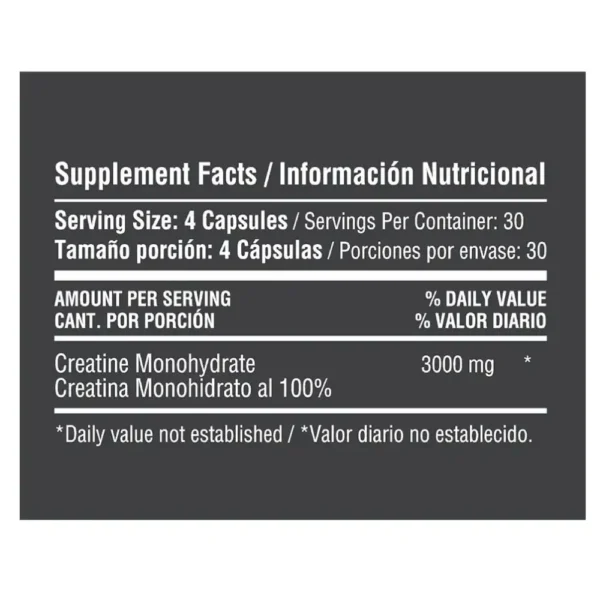 Micronized Creatine Monohydrate 120 Cápsulas | Healthy Sports