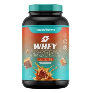Whey Protein sabor caramelo salado PowerPharma, proteína de suero de leche con 22 g de proteína, XMASTER GYM.