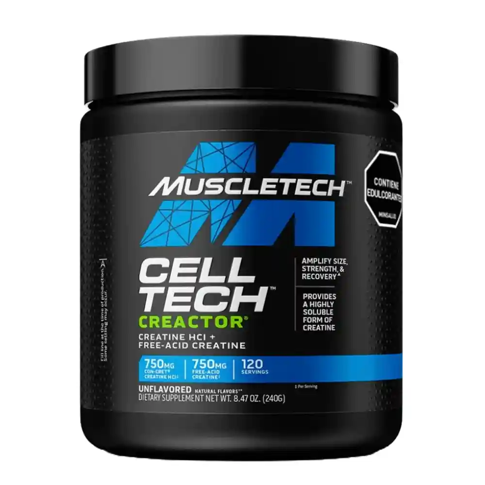 CELL-TECH Creactor creatina HCL potente Muscletech 274gr suplemento XMASTER GYM