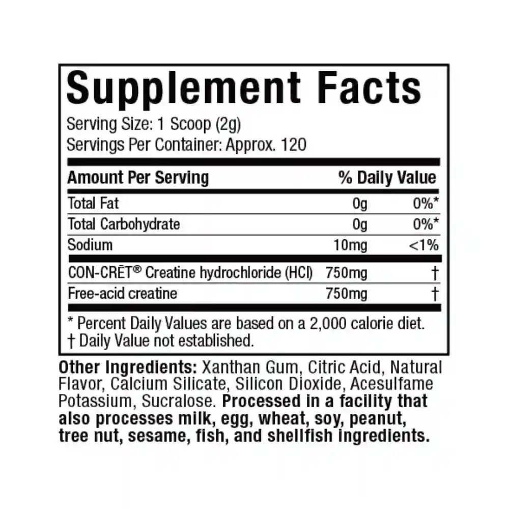 CELL-TECH Creactor creatina HCL potente Muscletech 274gr suplemento XMASTER GYM