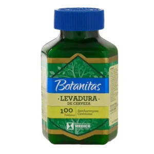 Frasco de Levadura de Cerveza Botanitas, 100 tabletas, Saccharomyces Cereviceae.