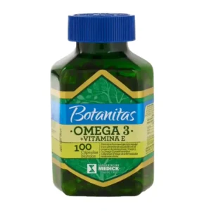 Frasco de Omega 3 Botanitas + Vitamina E , 100 cápsulas blandas.